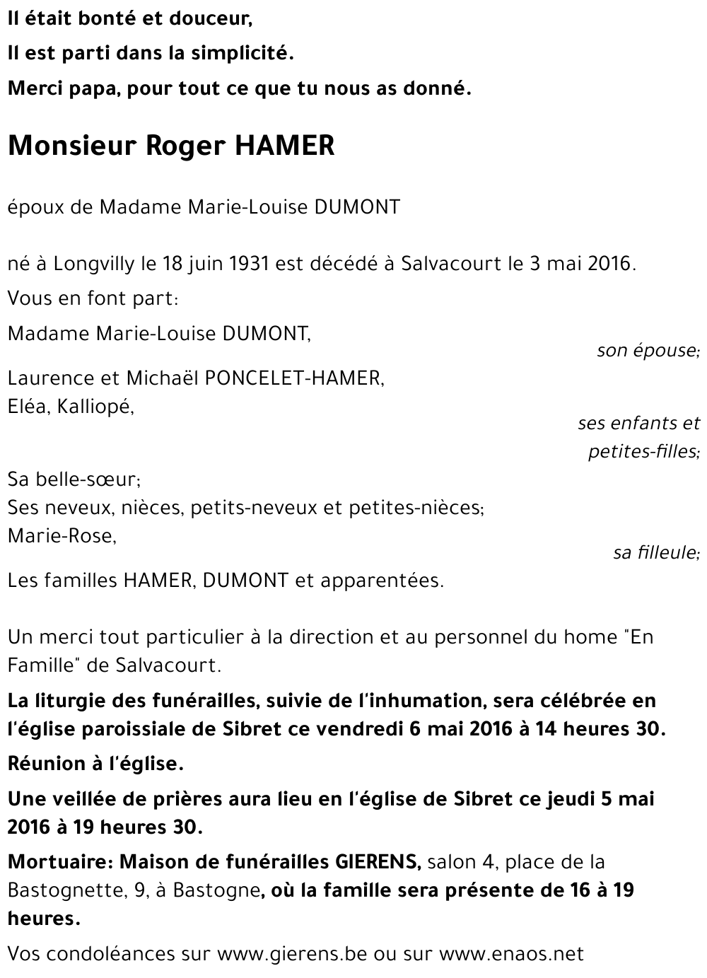 Roger HAMER
