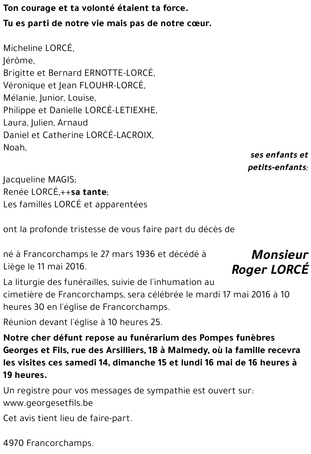Roger LORCÉ