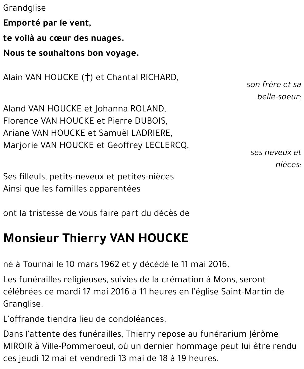 Thierry VAN HOUCKE