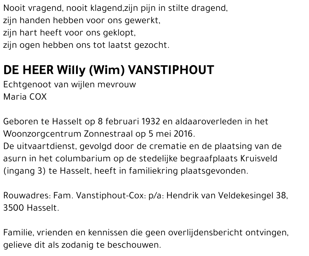Willy Vanstiphout