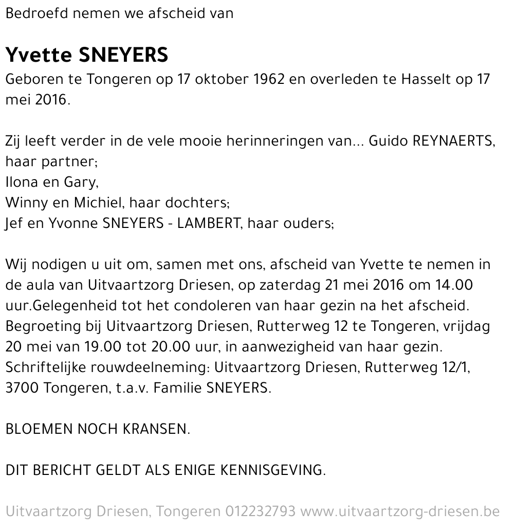 Yvette Sneyers