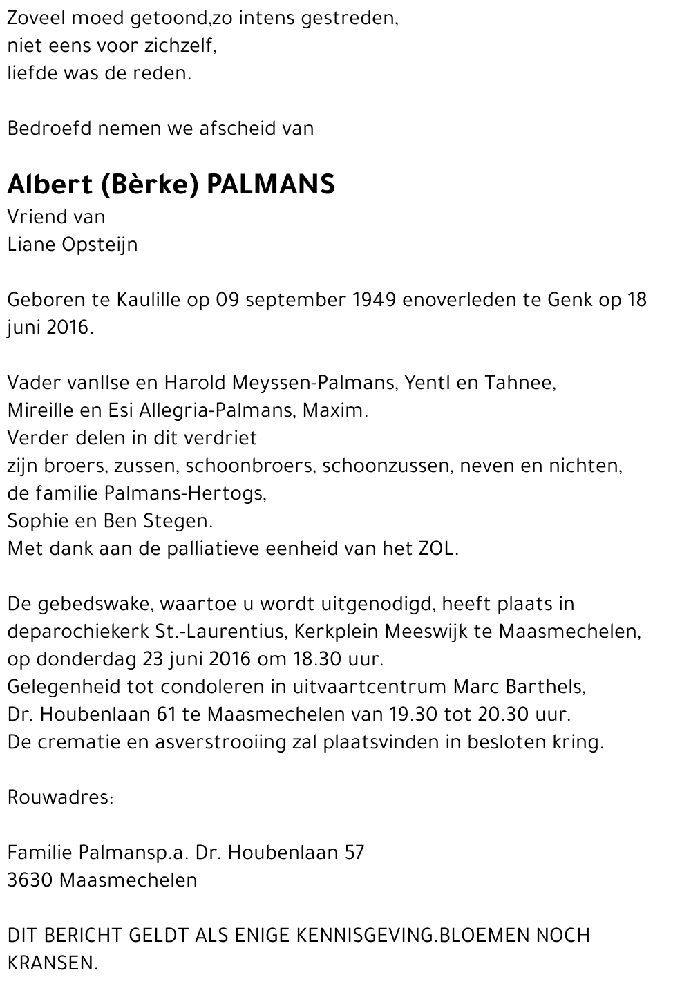 Albert (Bèrke) Palmans