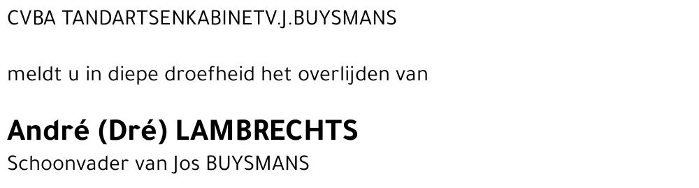 André (Dré) LAMBRECHTS