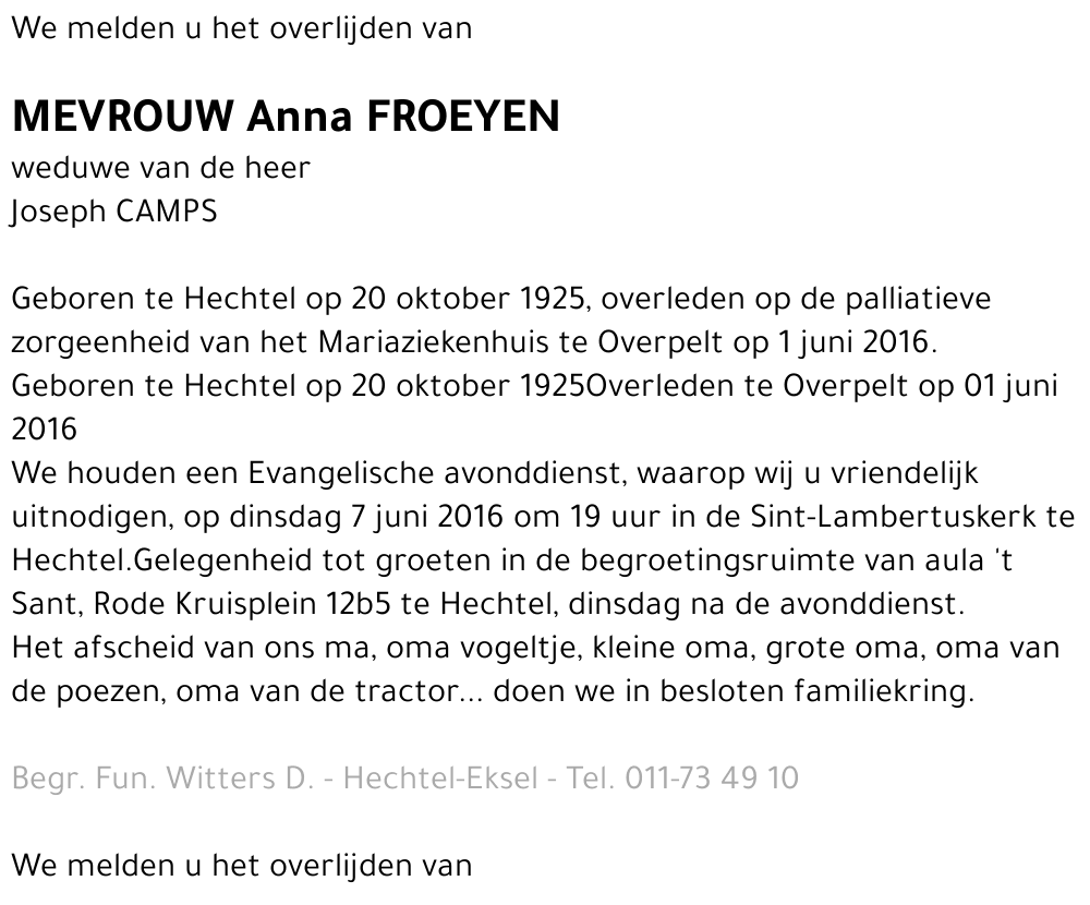 Anna Froeyen
