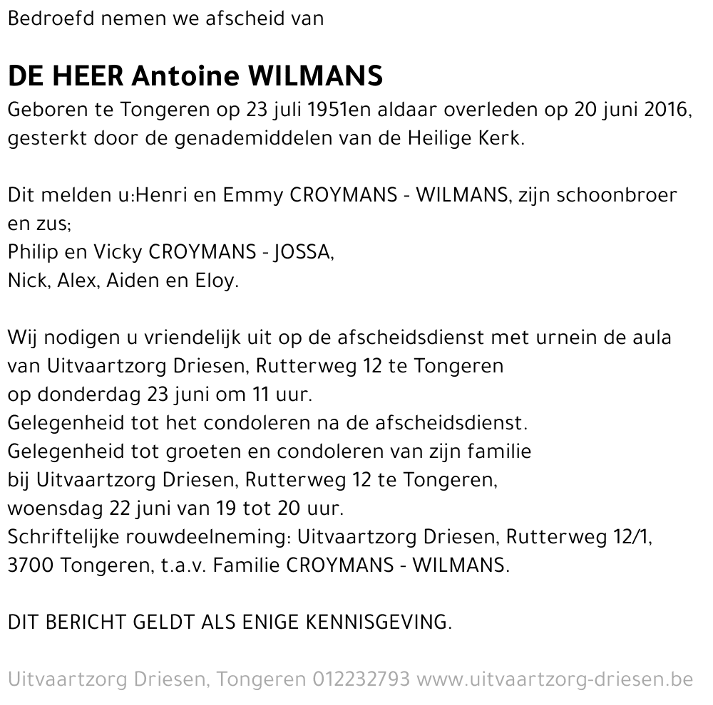 Antoine Wilmans