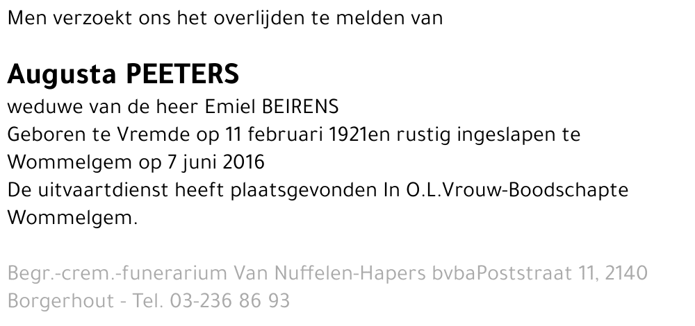Augusta Peeters