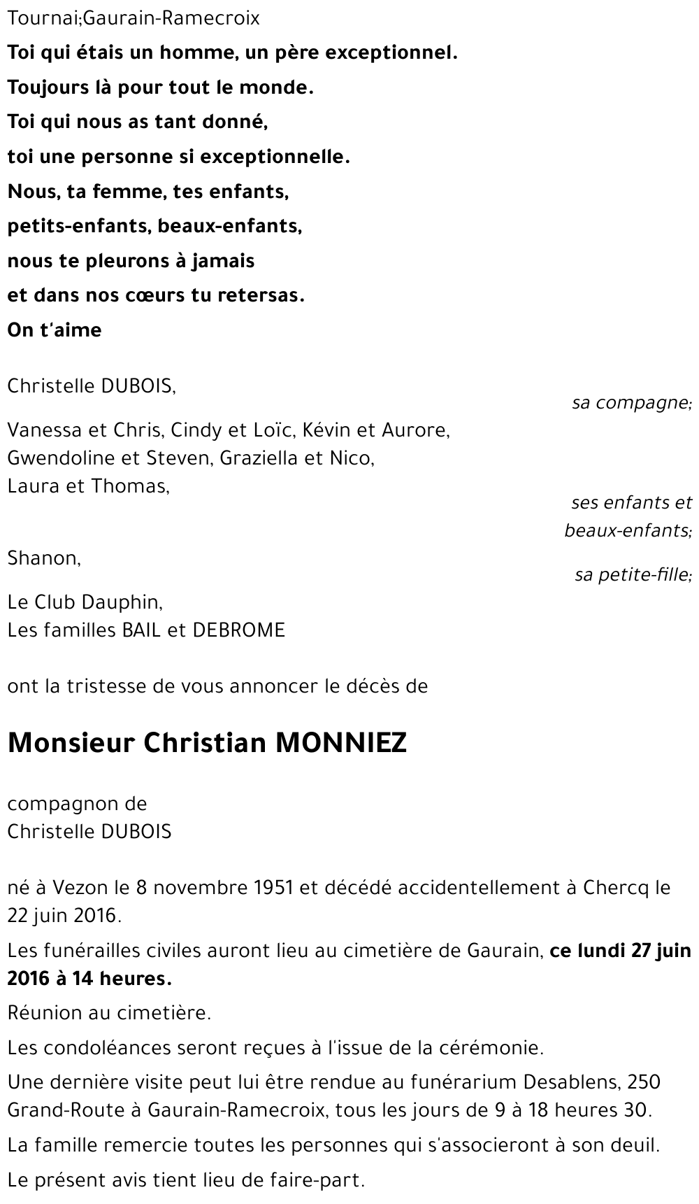 Christian MONNIEZ