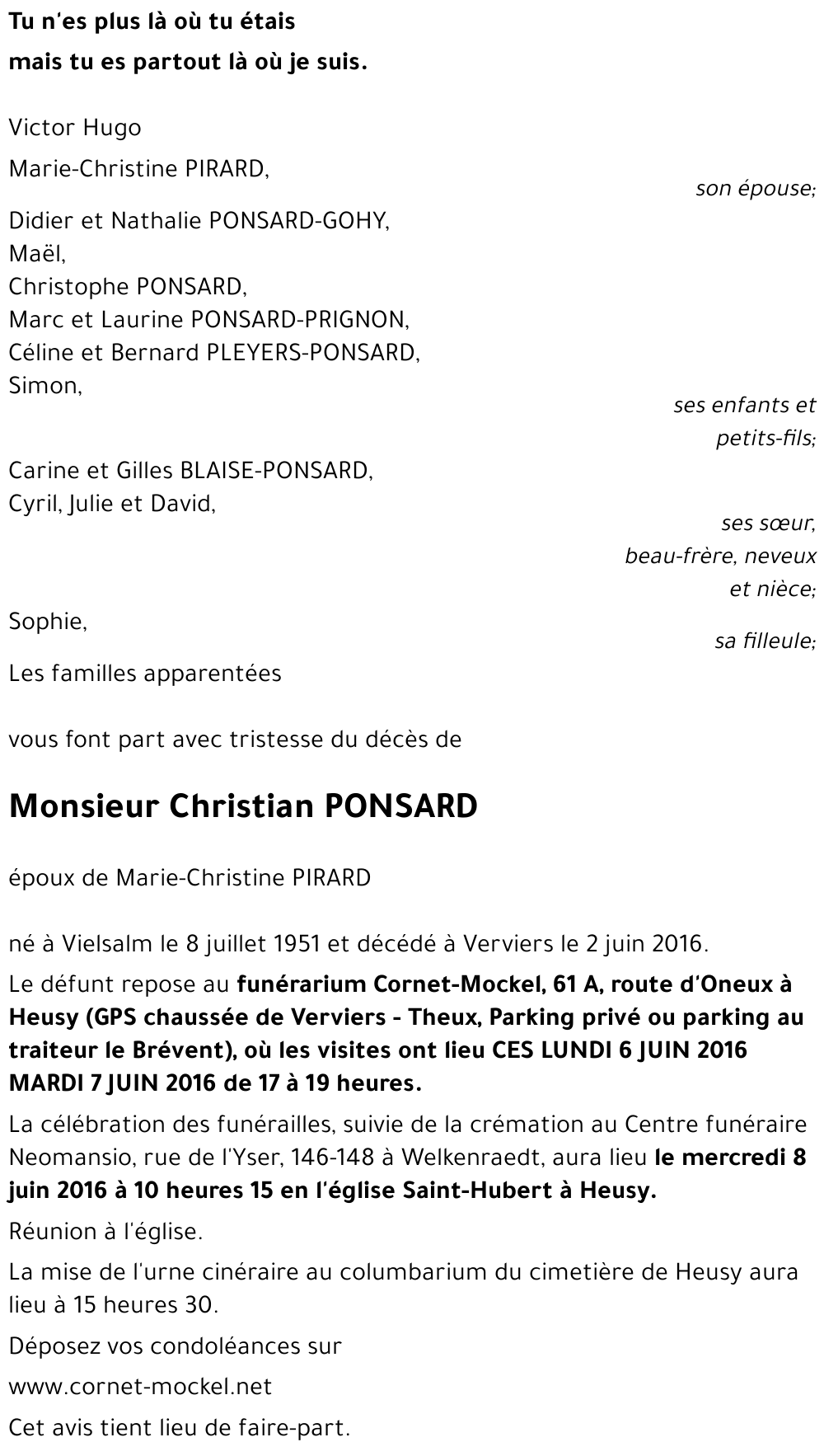 Christian PONSARD