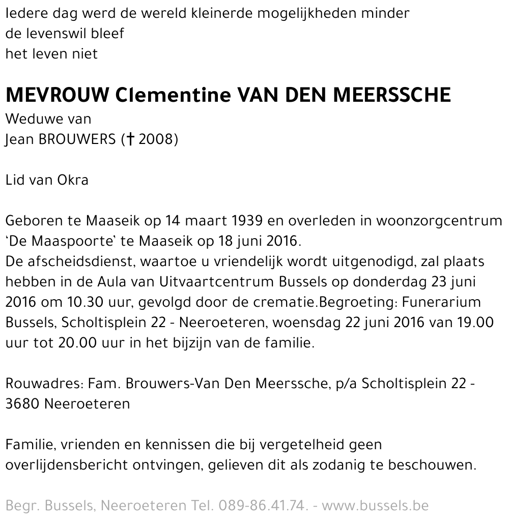 Clementine VAN DEN MEERSSCHE