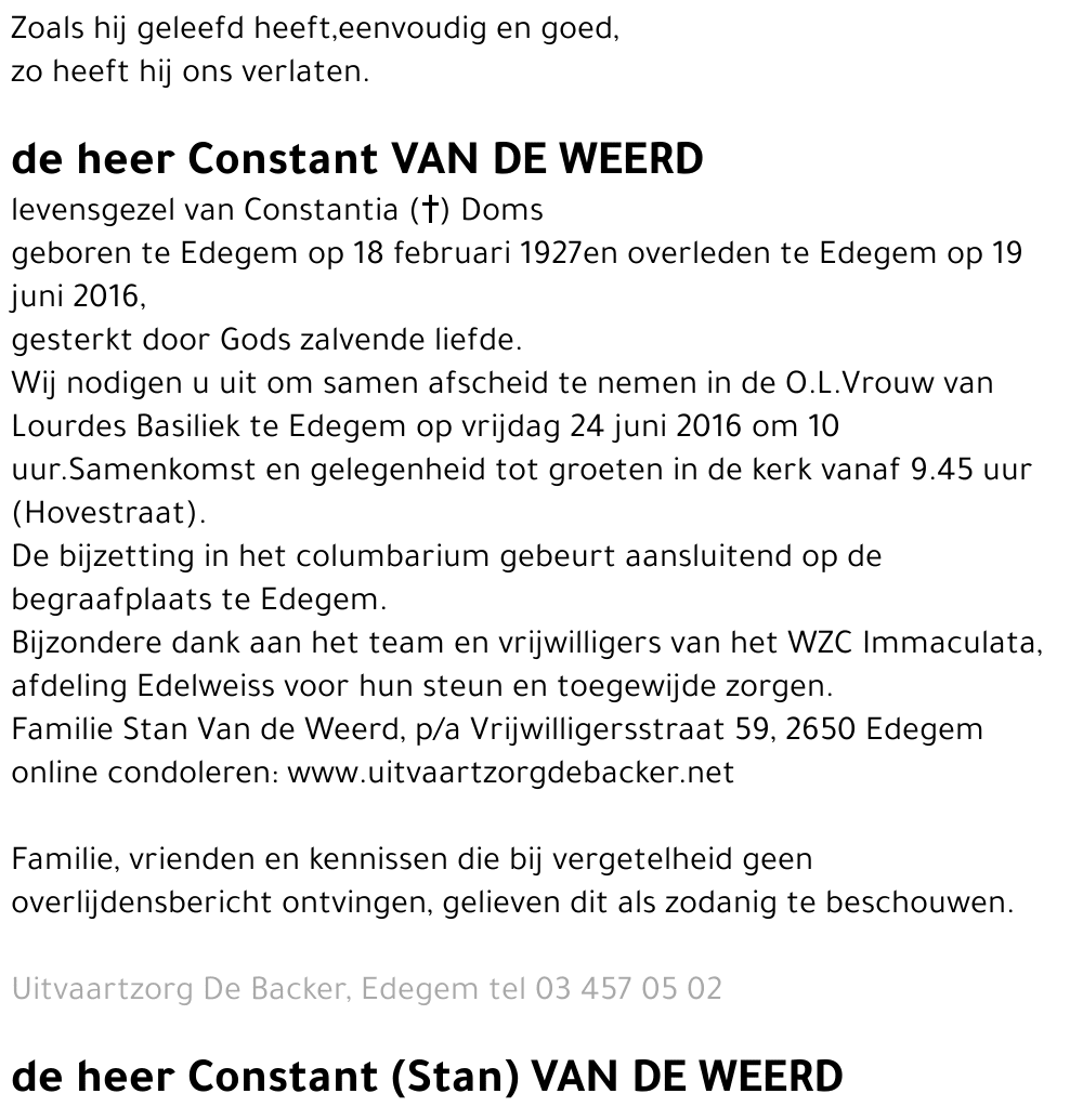 Constantinus Jan B. Van de Weerd