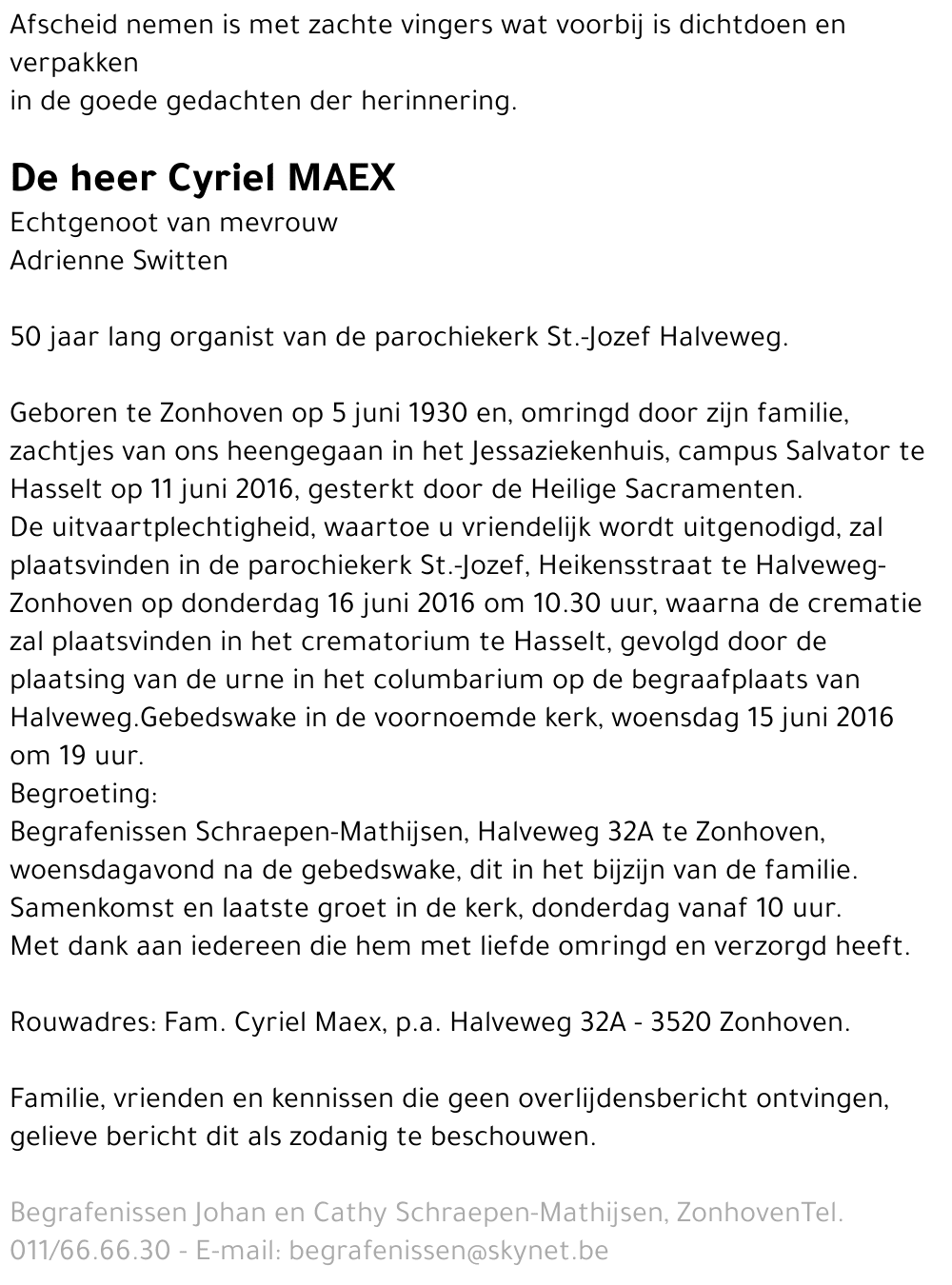 Cyriel Maex