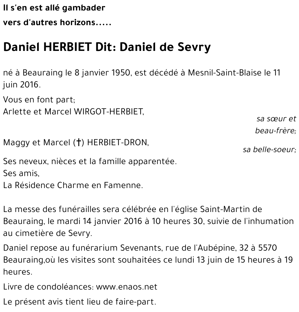 Daniel HERBIET