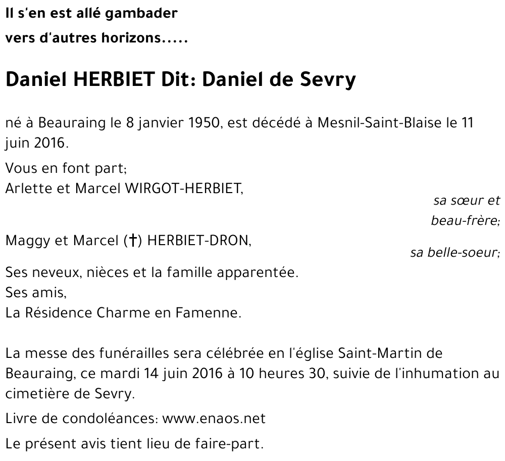 Daniel HERBIET