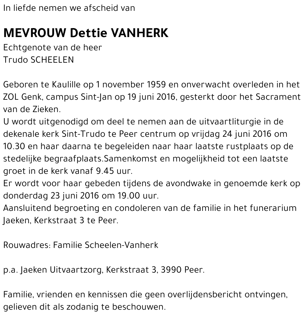 Dettie VANHERK