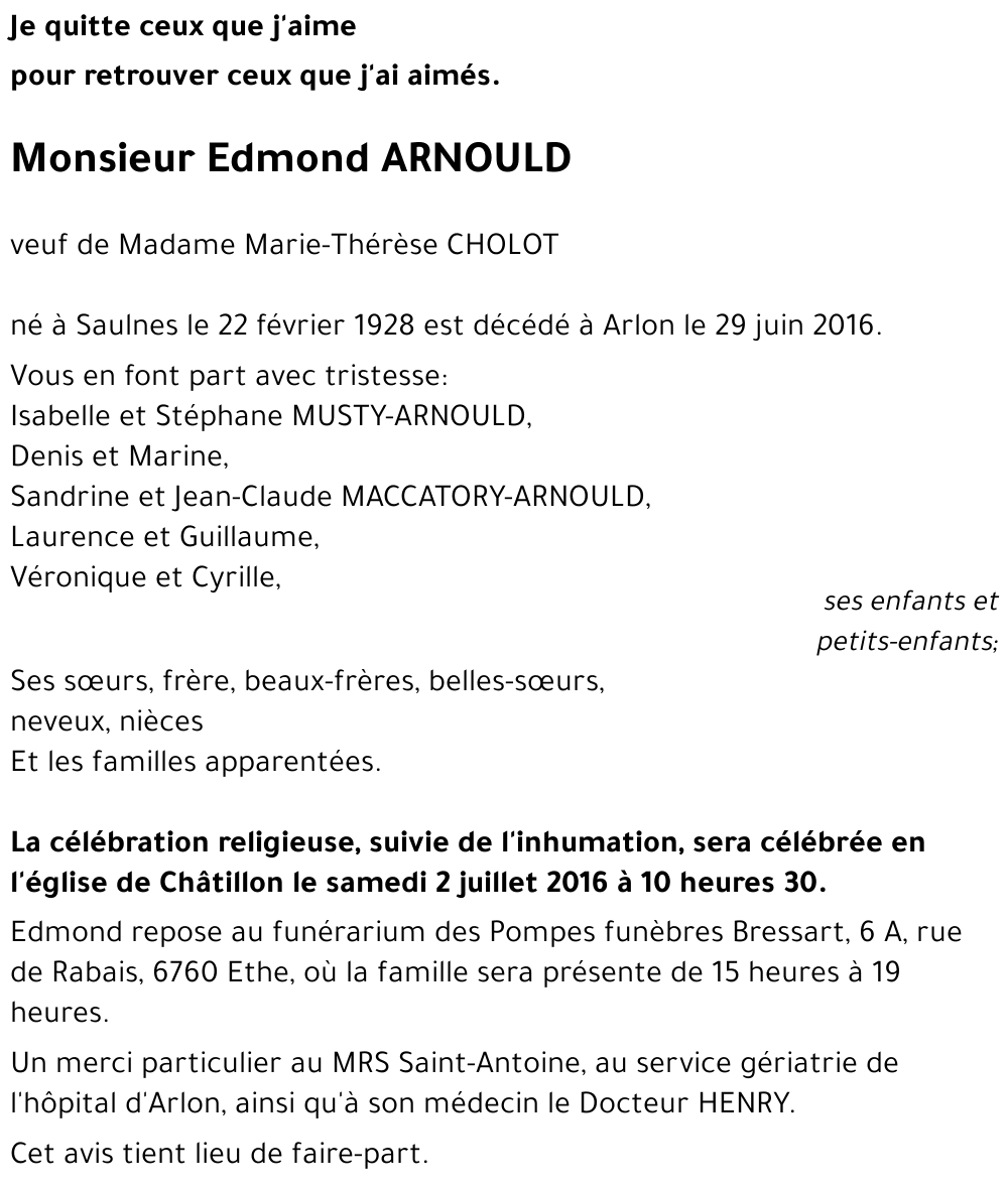 Edmond ARNOULD 