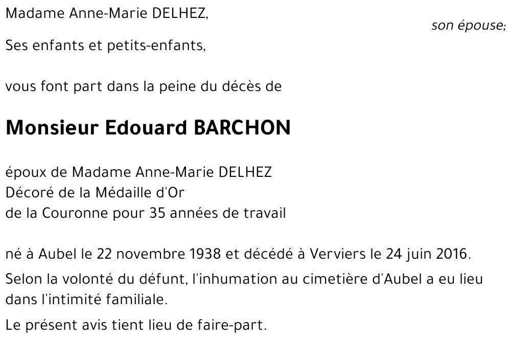 Edouard BARCHON