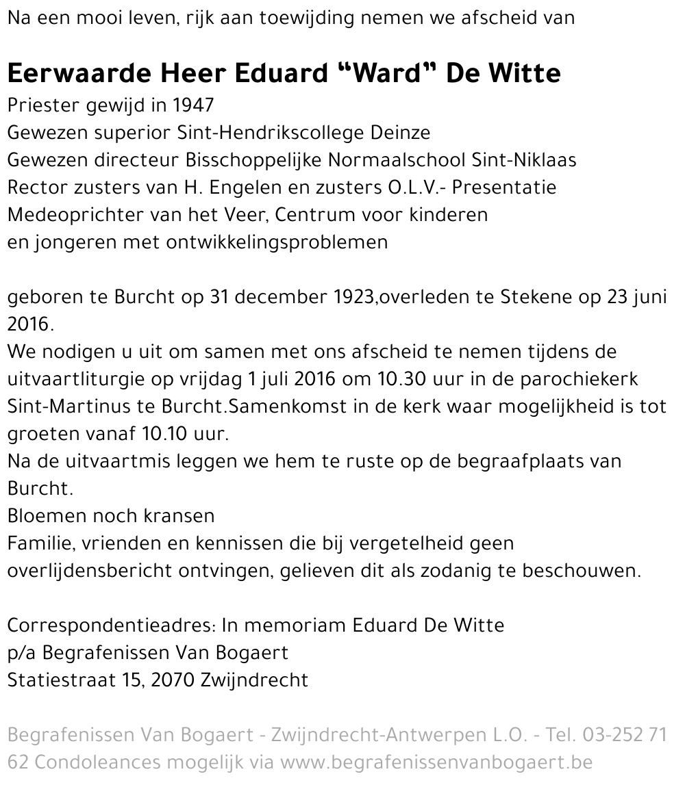Eduard De Witte