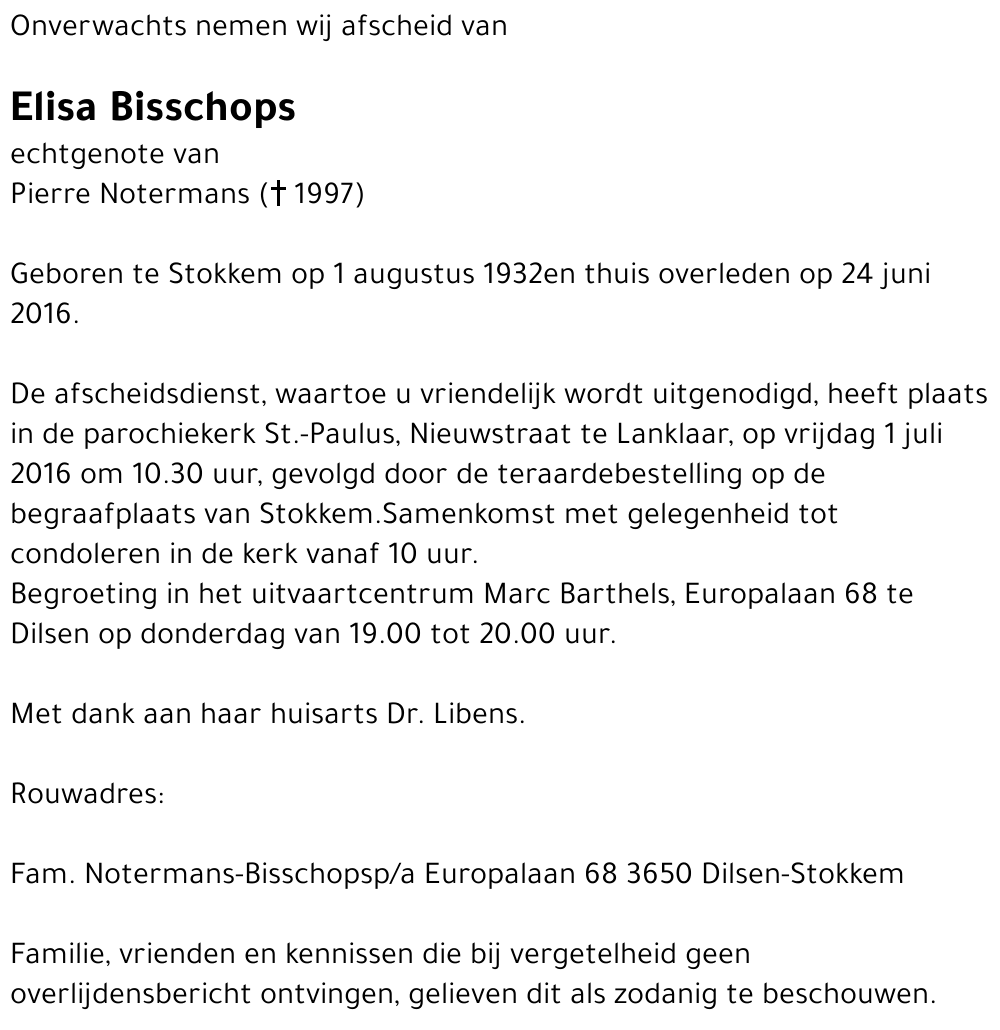 Elisa Bisschops