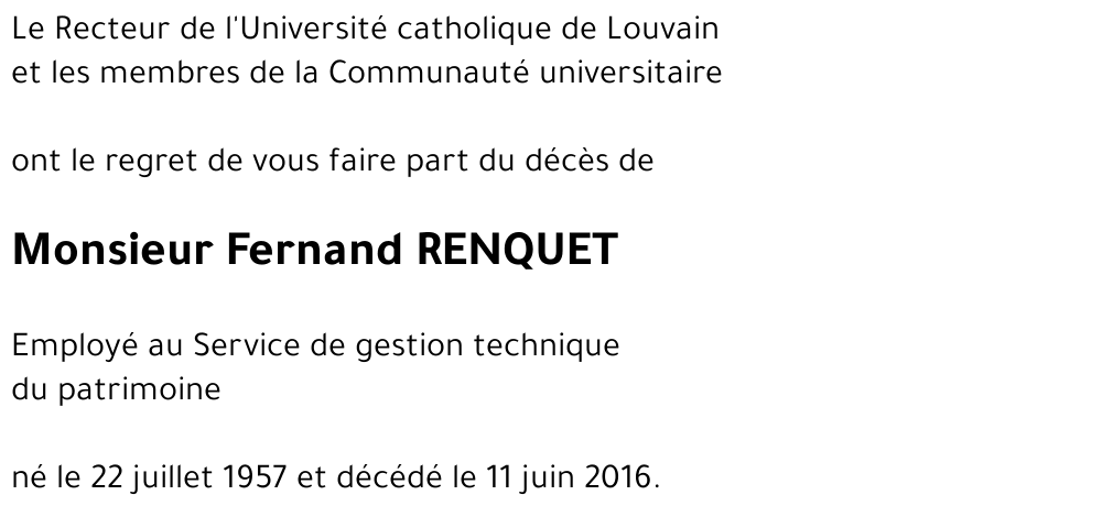 Fernand RENQUET