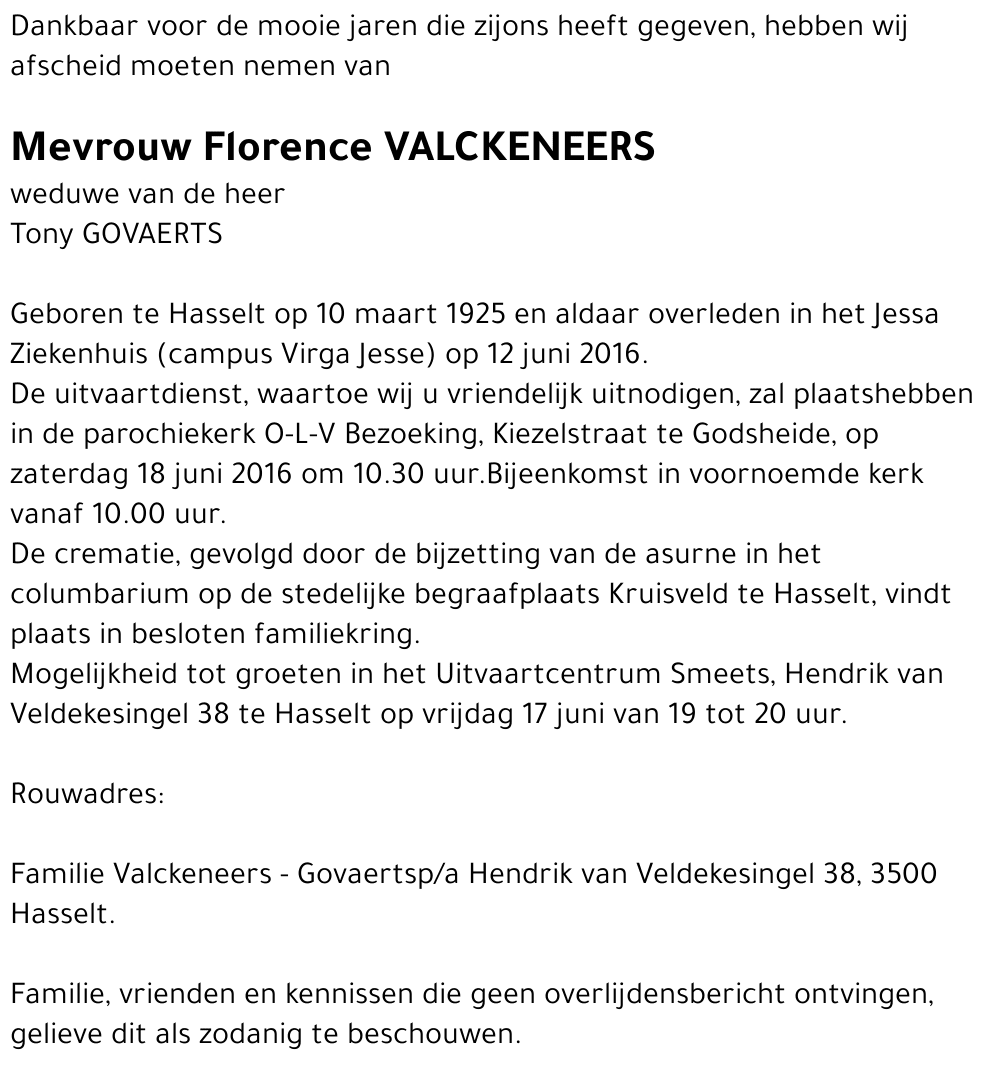 Florence Valckeneers