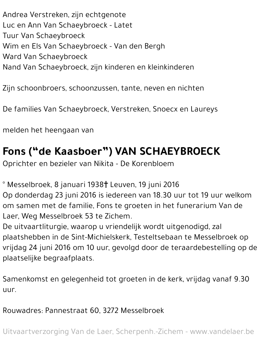 Fons Van Schaeybroeck