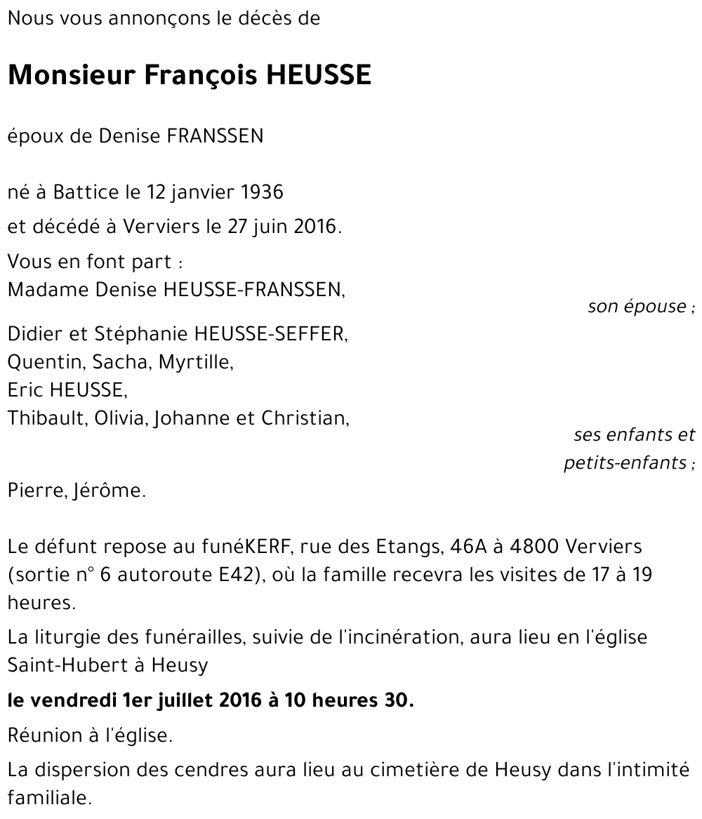 François HEUSSE