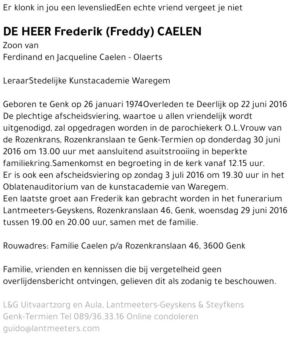 Frederik CAELEN