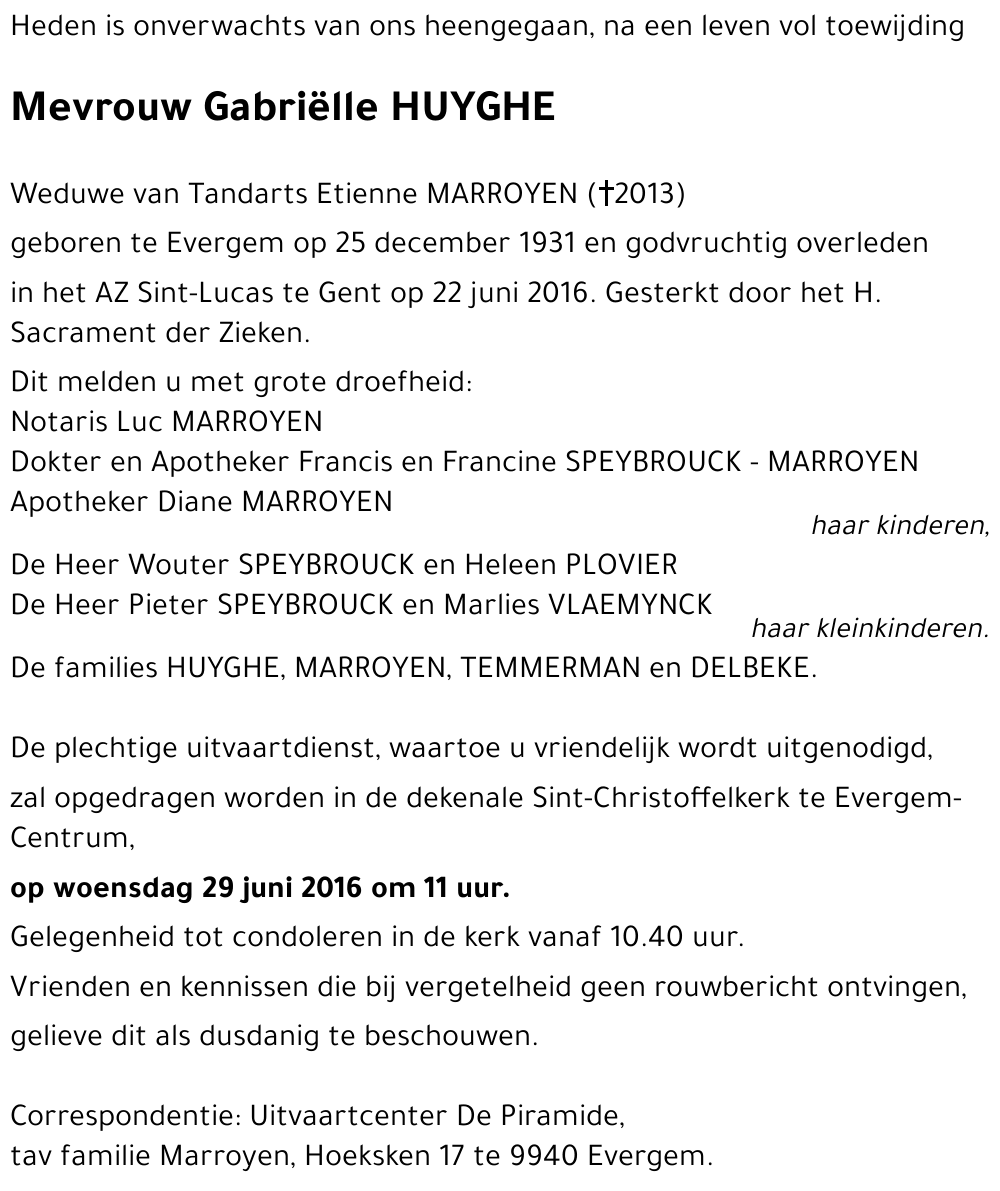Gabriëlle HUYGHE