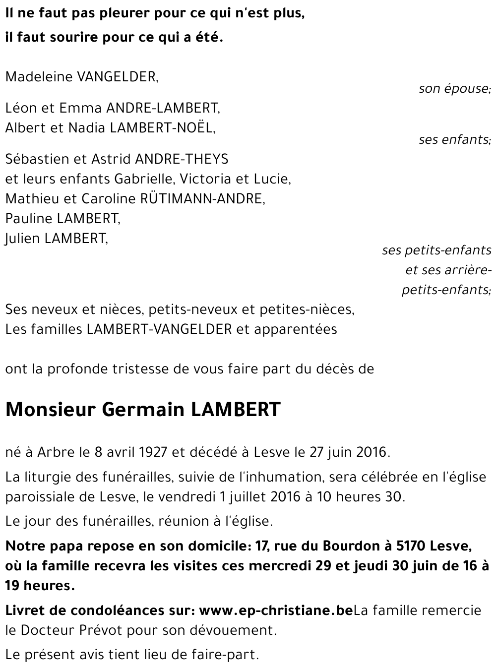 Germain LAMBERT