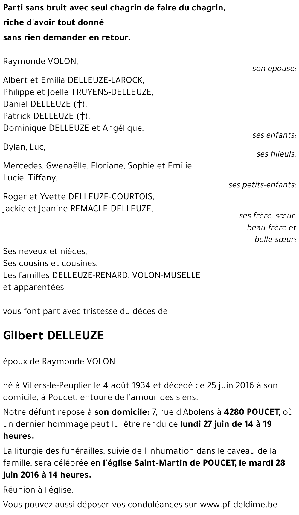 Gilbert DELLEUZE
