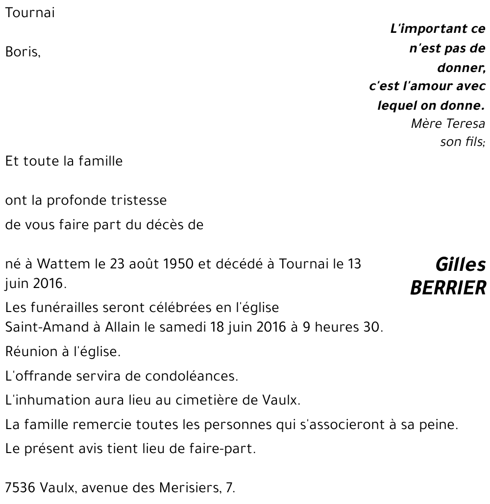 Gilles BERRIER