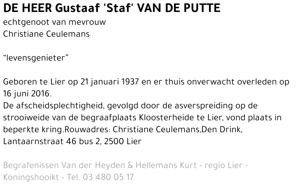 Gustaaf Van de Putte