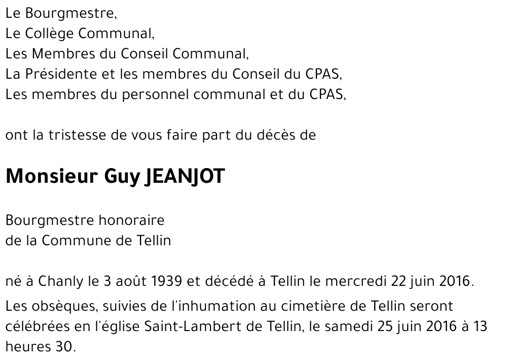 Guy JEANJOT