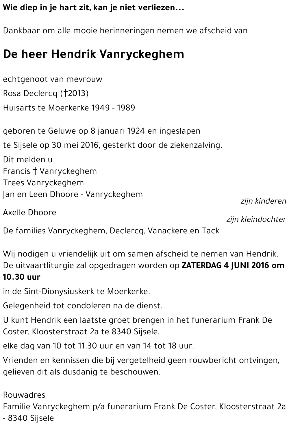 Hendrik Vanryckeghem