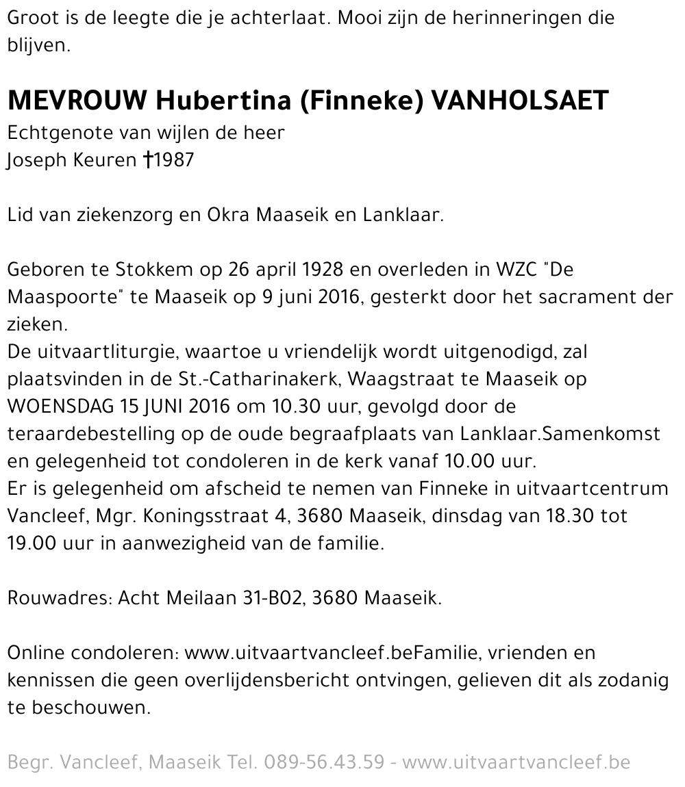 Hubertina Vanholsaet