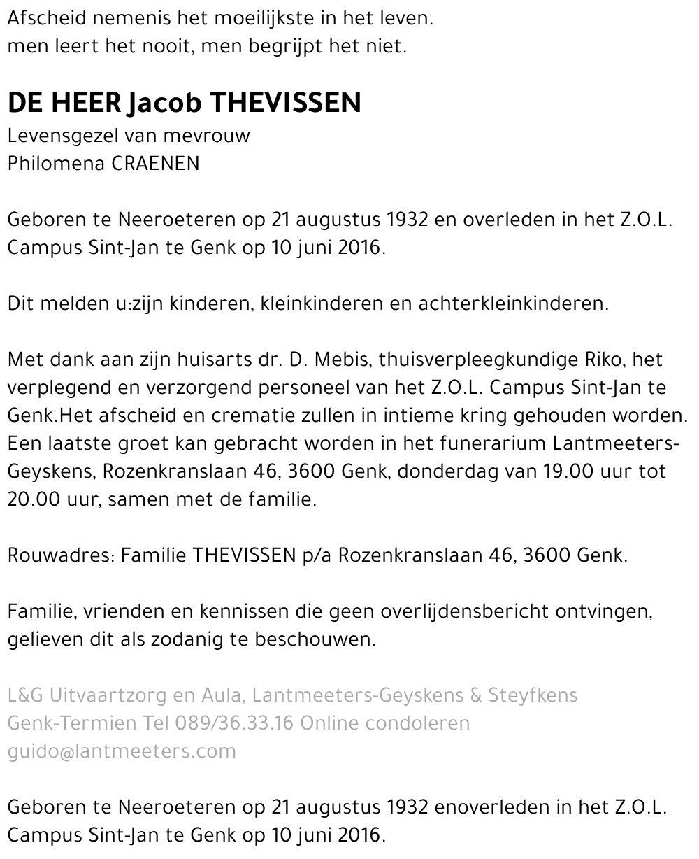Jacob THEVISSEN