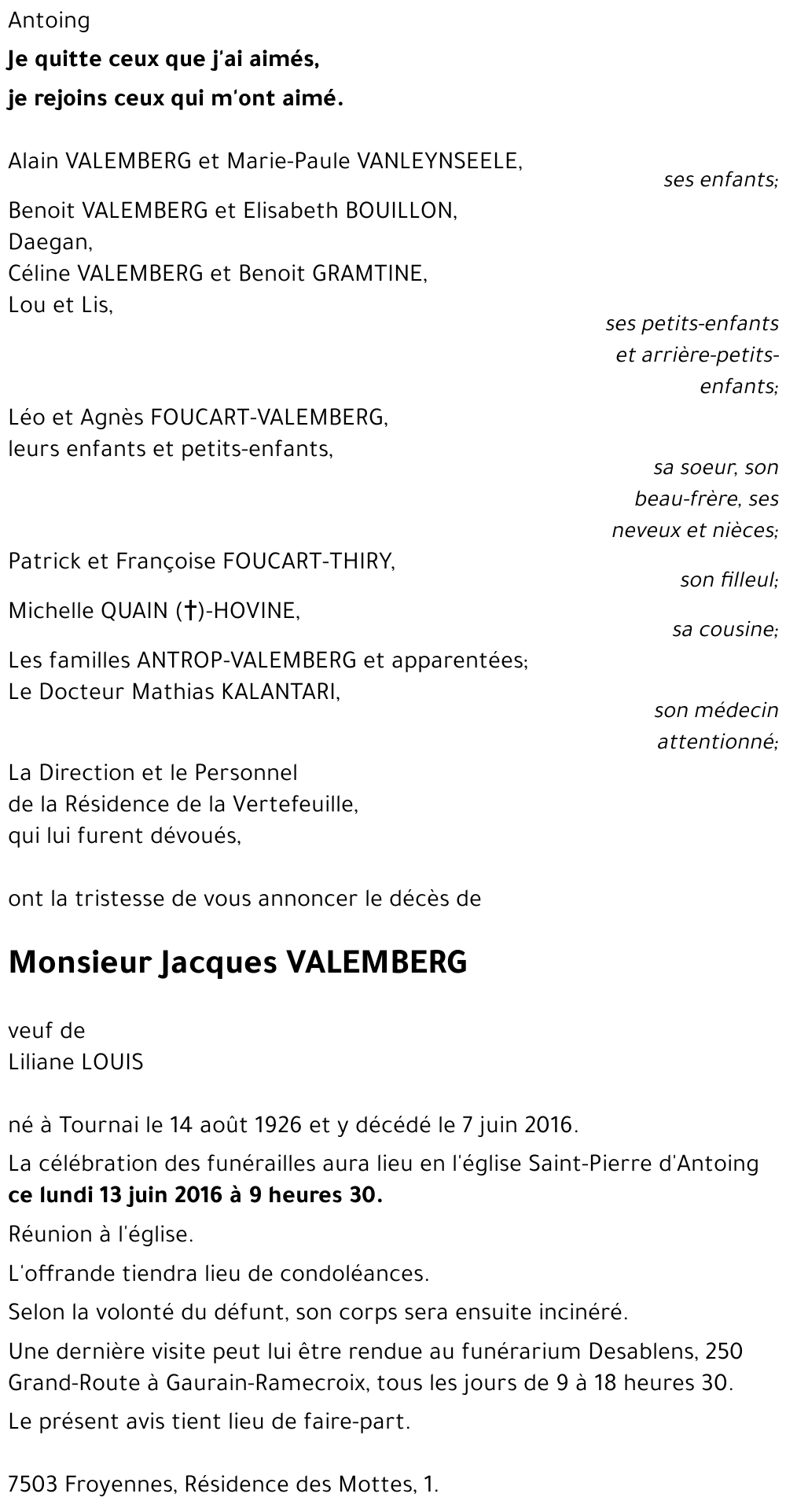 Jacques VALEMBERG
