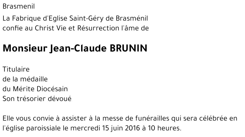 Jean-Claude BRUNIN
