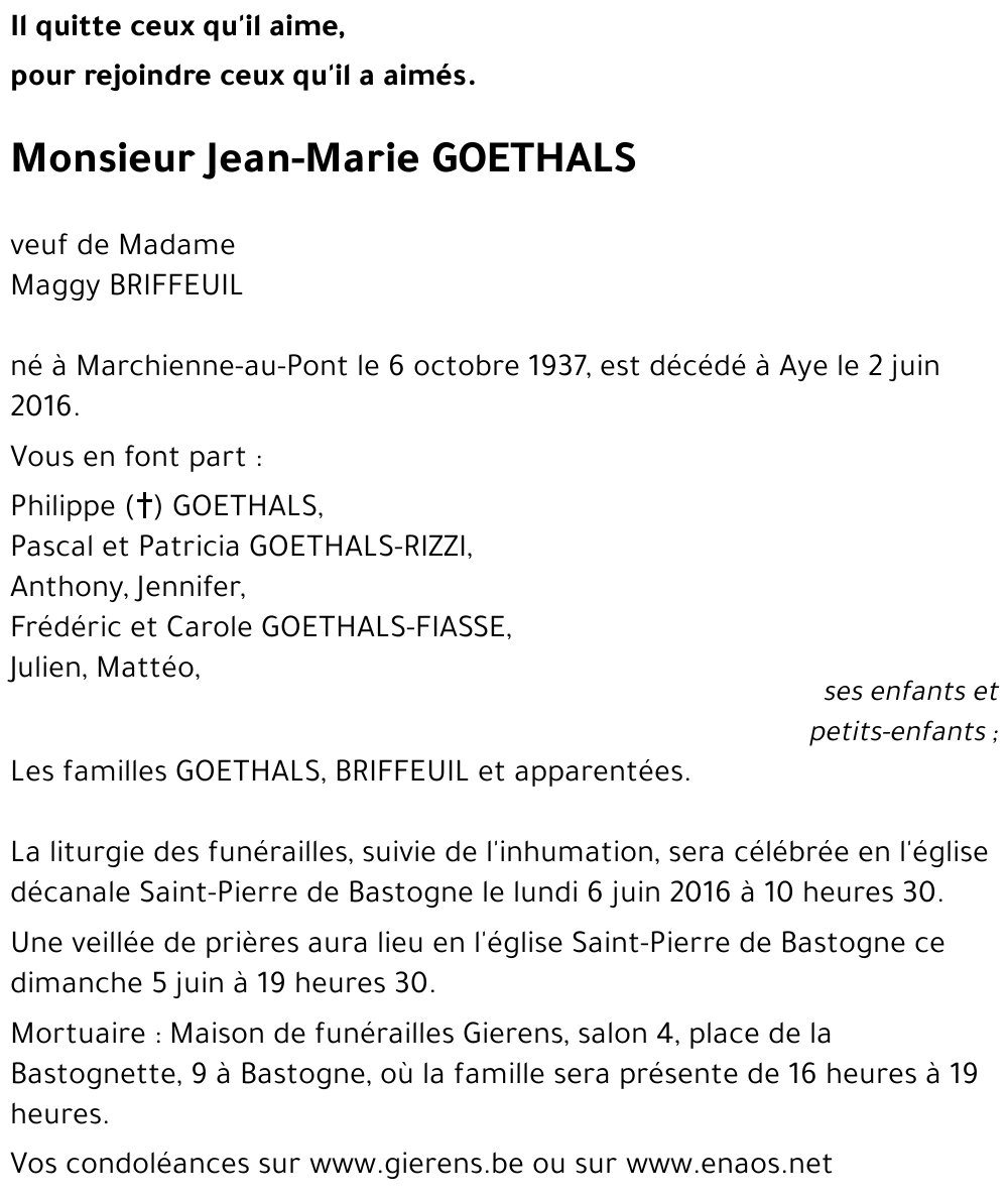 Jean-Marie GOETHALS