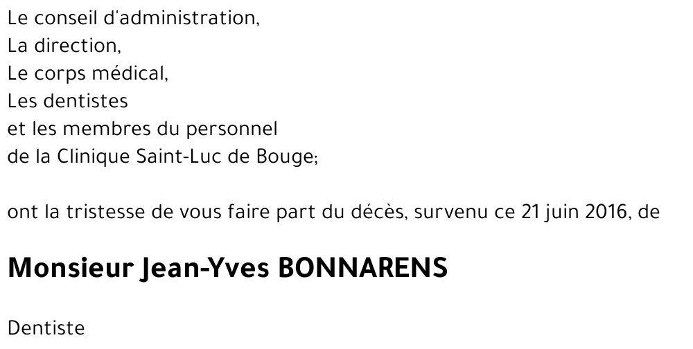 Jean-Yves BONNARENS
