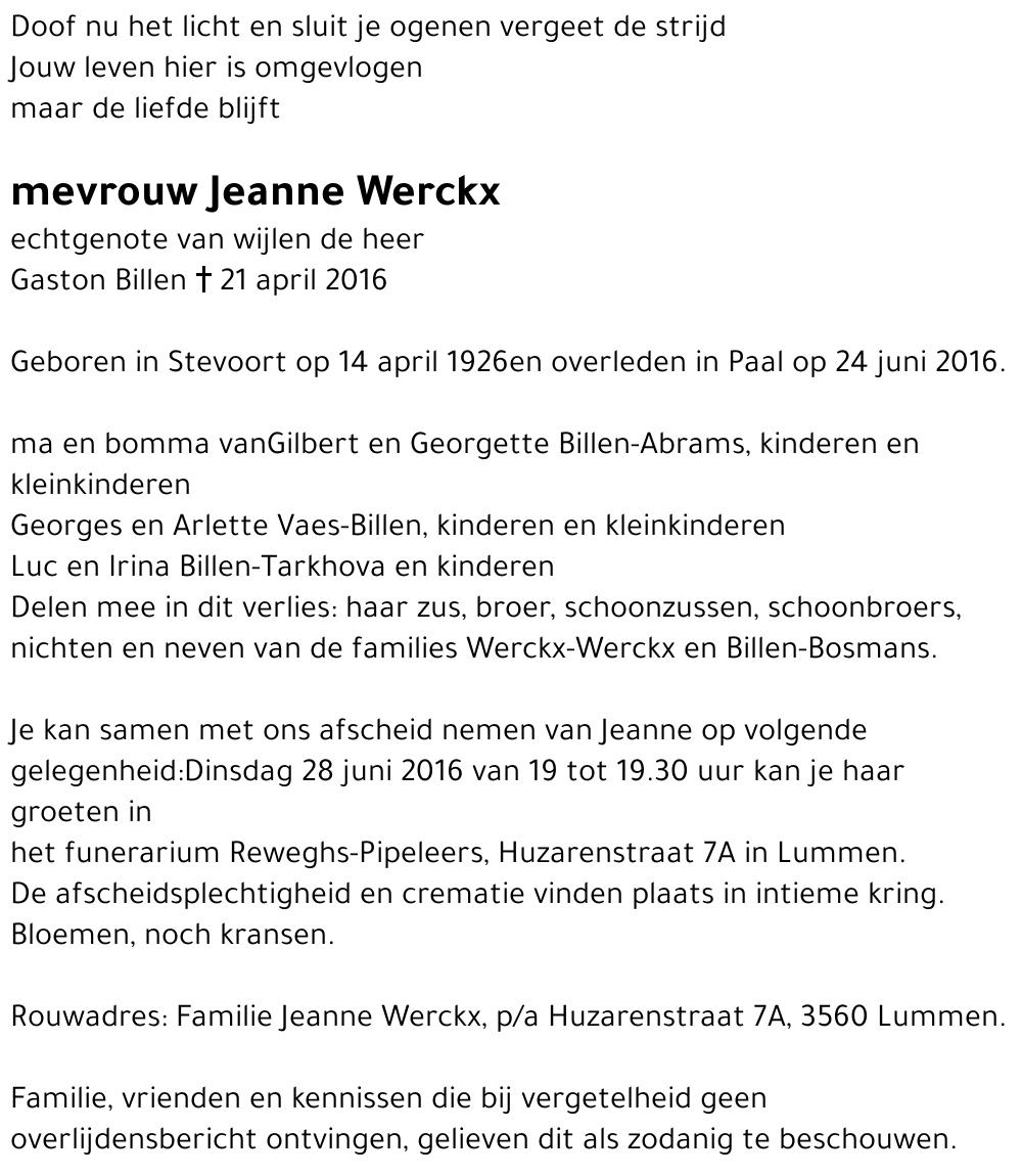 Jeanne Werckx
