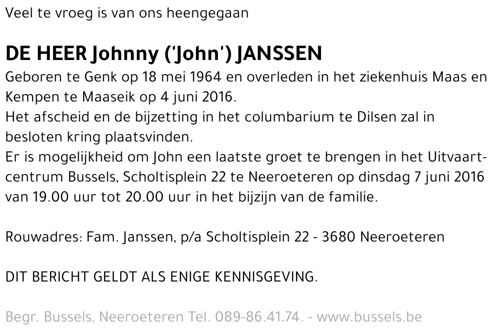 Johnny JANSSEN
