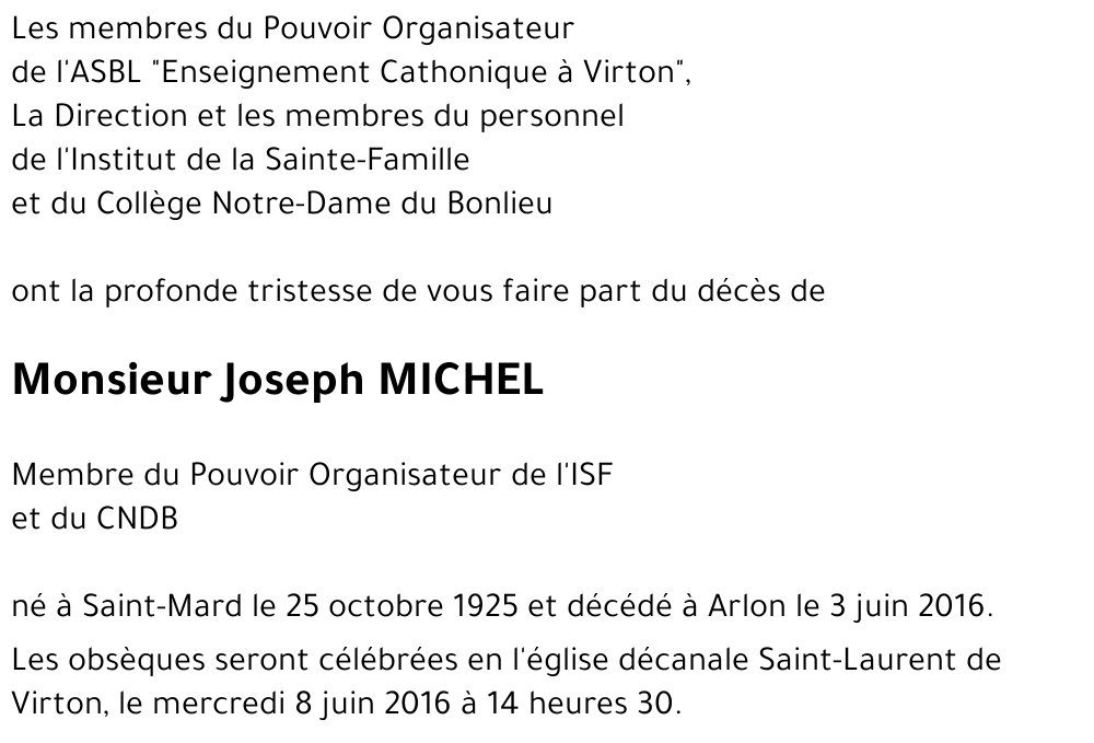 Joseph MICHEL