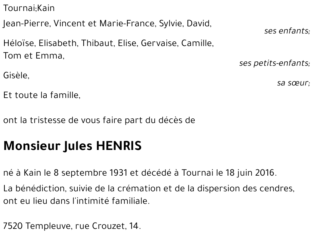 Jules HENRIS