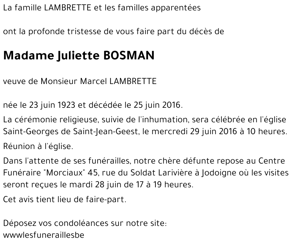 Juliette BOSMAN