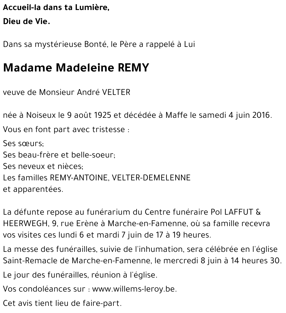 Madeleine REMY
