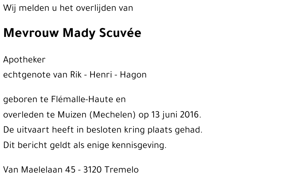 Mady Scuvée
