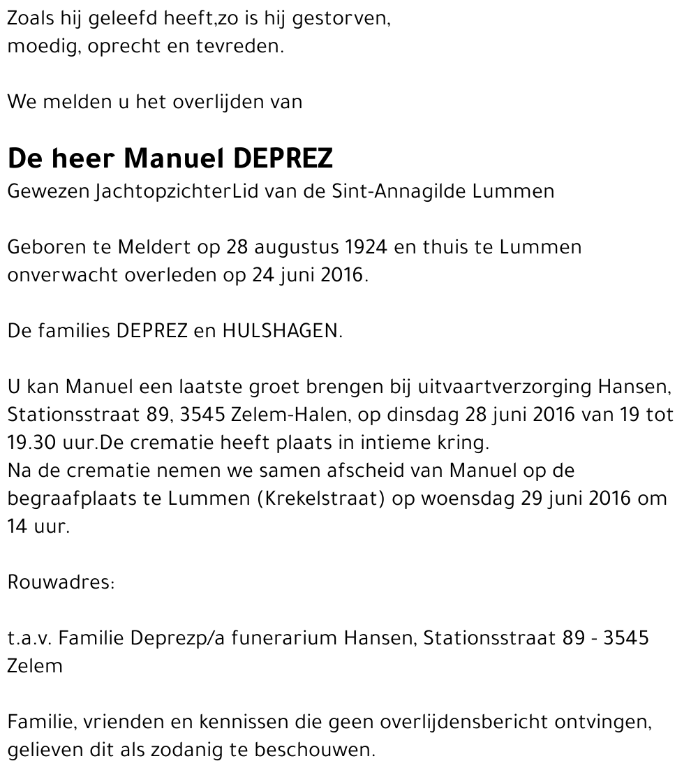 Manuel DEPREZ