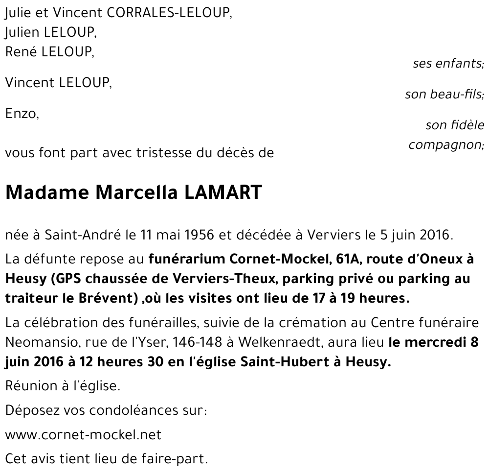Marcella LAMART