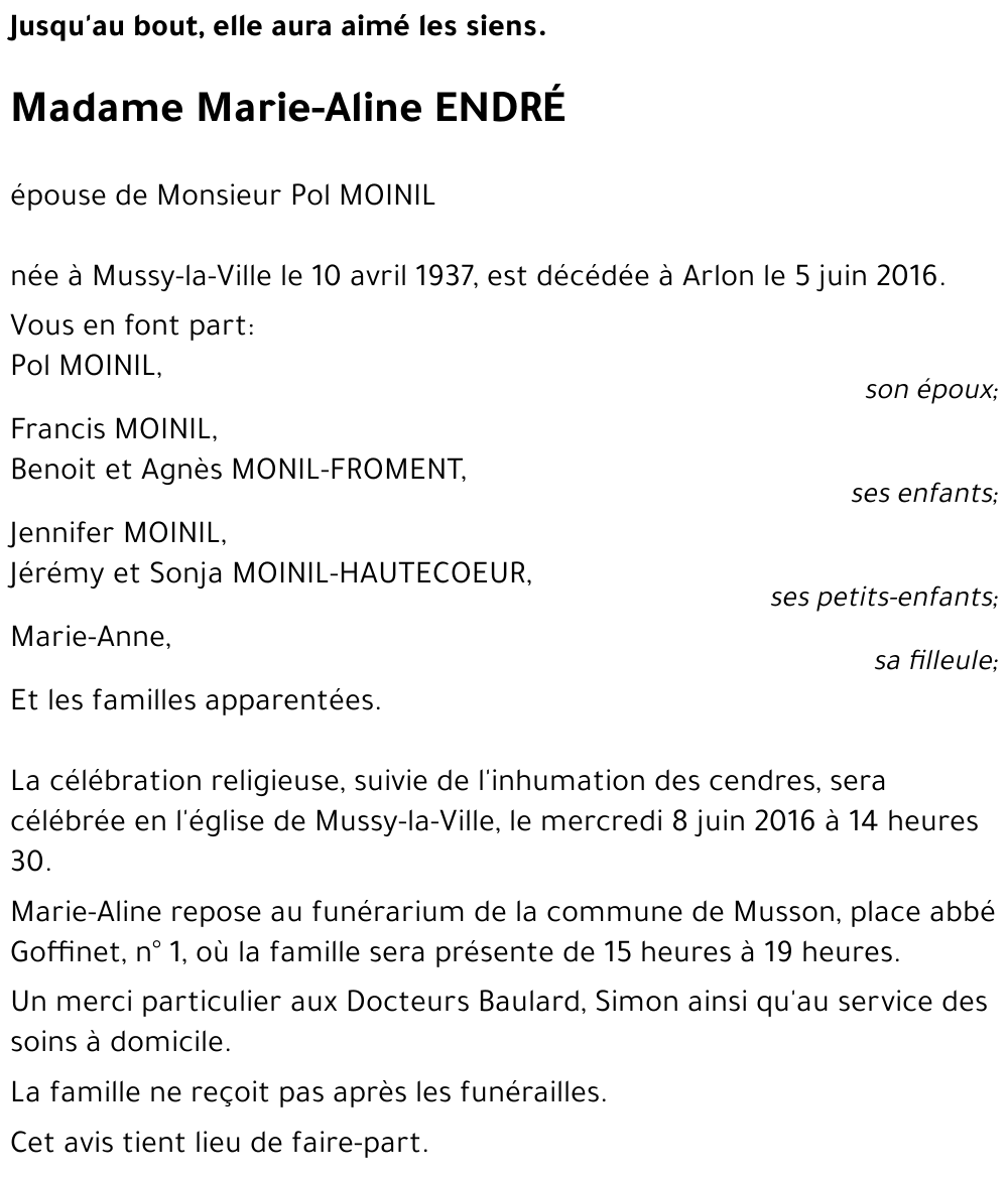 Marie-Aline ENDRÉ 